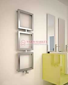 Дизайнерский полотенцесушитель из матовой полированной нержавеющей стали Ruma Carisa