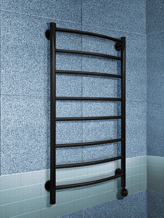 Galant E - электрический полотенцесушитель классической формы черного цвета