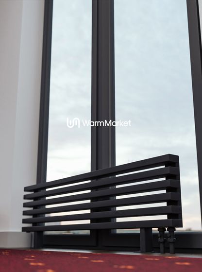 Bareng Select ZN 1500 - напольный трубчатый радиатор шириной 1500 мм, нижнее правое подключение