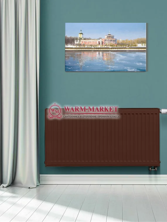 Dia Norm Ventil Compact СV 11, высотой 500 мм - панельный радиатор с нижним подключением коричневый