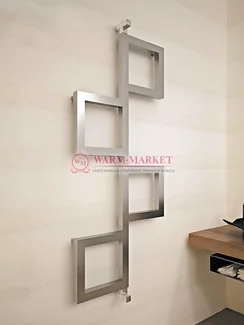 Дизайнерский полотенцесушитель из матовой полированной нержавеющей стали Flap Carisa