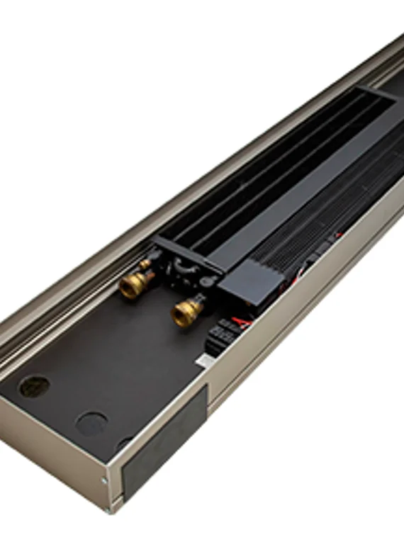 Внутрипольный конвектор с принудительной конвекцией Möhlenhoff QSKM шириной 195 мм, высотой 66 мм