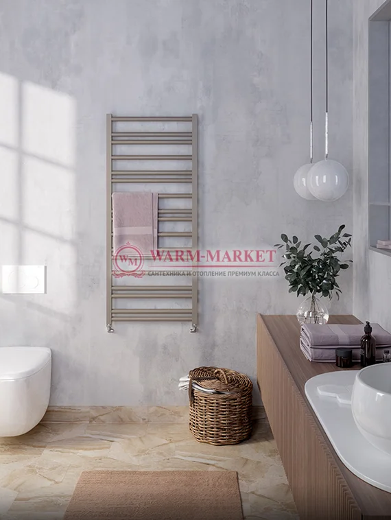 Mandarino Tubo 500х1200 - цветной полотенцесушитель из анодированного алюминия, модель 17/20