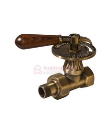 Вентиль прямой с деревянной ручкой Retrostyle 1/2"