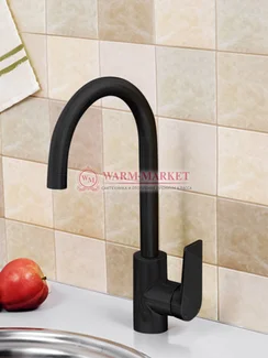 Смеситель для кухни черный Lopau 3207-Bl