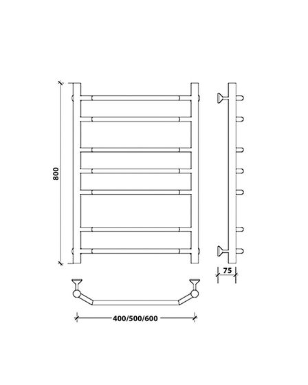 Водяной полотенцесушитель Secado Агата 2 из нержавеющей стали