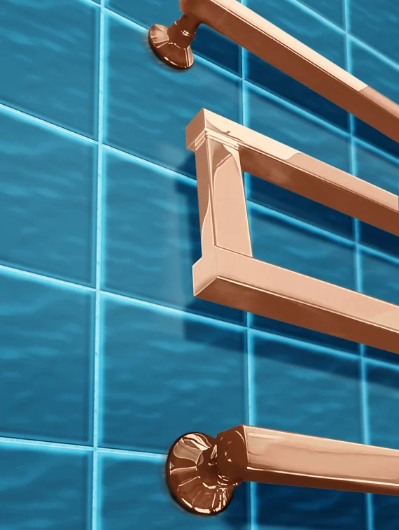 Optima - дизайн полотенцесушитель с боковым подключением