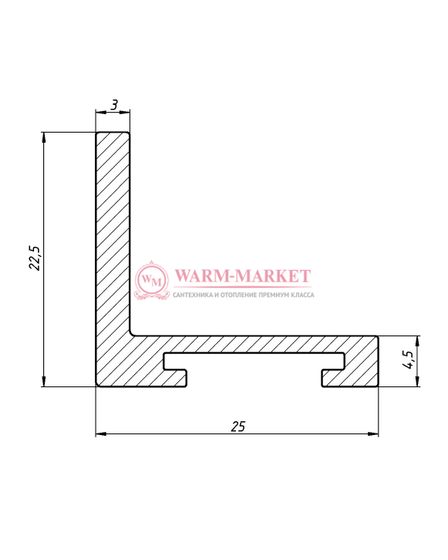 Решетка для конвектора Vitron из нержавеющей стали с профилем 18х10 мм, с L - рамкой