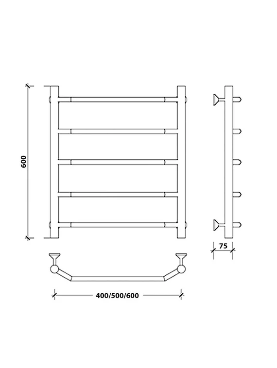 Водяной полотенцесушитель Secado Агата 1 из нержавеющей стали