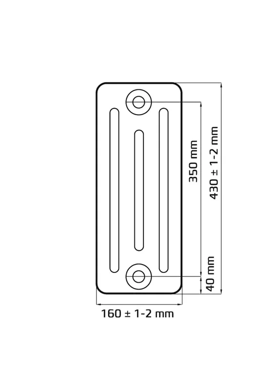 Toulon 350/160 - чугунный дизайн радиатор