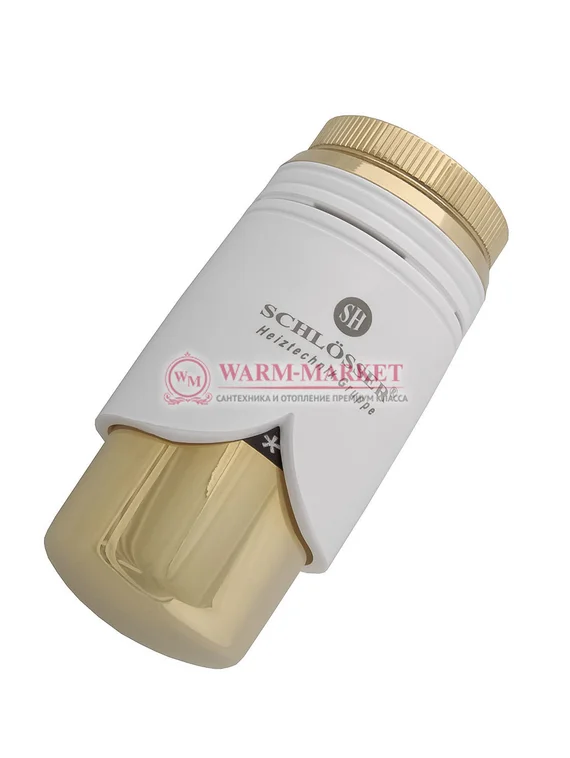 Термостатическая головка Brillant M30x1,5 SH Белый-Золото