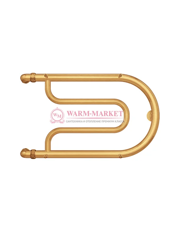 Фокстрот 2 - водяной полотенцесушитель, боковое подключение, цвет бронза
