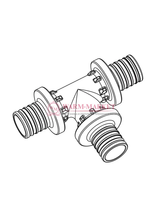 Тройник REHAU равнопроходный 20-20-20 PX