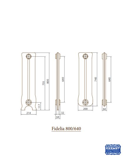 Exemet Fidelia 640 - чугунный дизайн радиатор