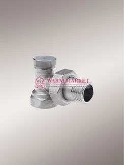 Узел запорный Hummel угловой ¾, никель