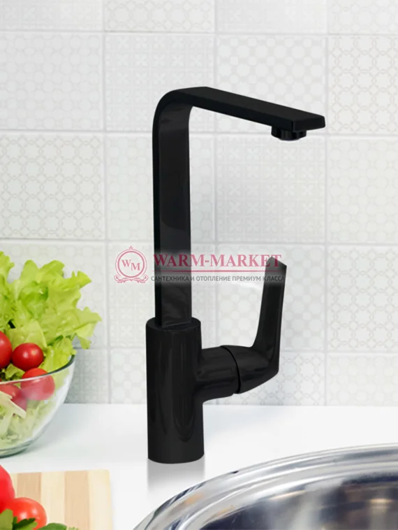 Смеситель для кухни черный Neime 1907-Bl