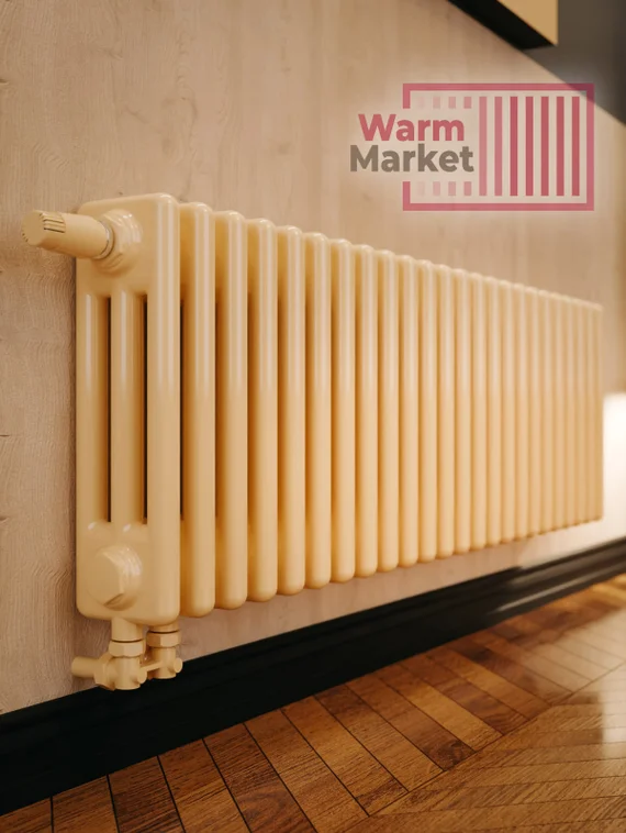 Axxinot Sentir 3030 - стальной трубчатый радиатор, нижнее подключение с термостатикой N69 твв