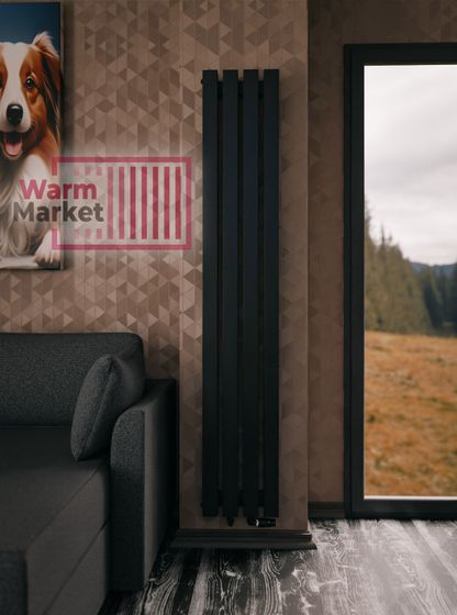 Axxinot Verde 60х60 V - вертикальный водяной радиатор высотой 1250 мм, 7 секций