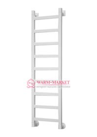 Quadro 1 600х230 - узкий полотенцесушитель из нержавеющей стали 230 мм. шириной белого цвета