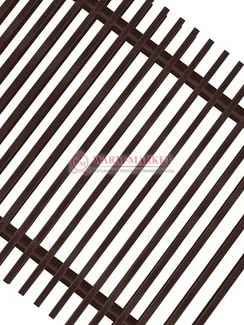 Решетка для внутрипольного конвектора Techno поперечная алюминиевая шириной 420 мм, цвет бронза