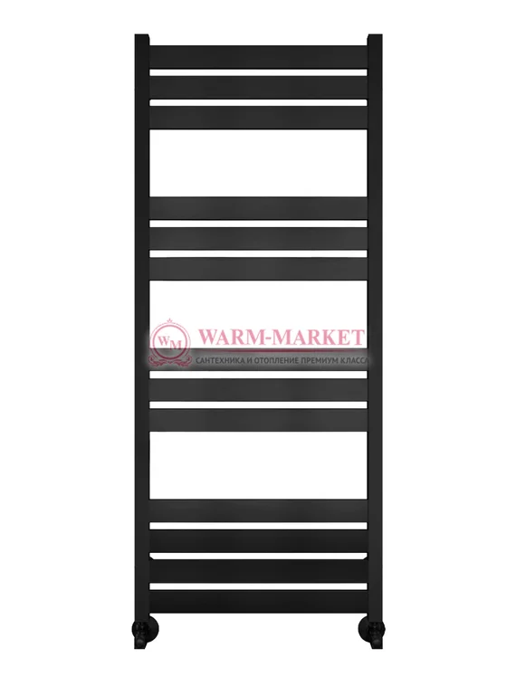 Латте П13 - водяной полотенцесушитель, нижнее подключение, черный