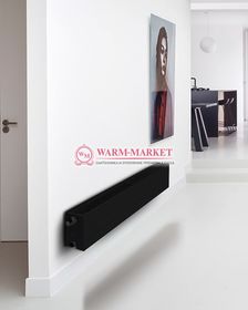 DiaNorm Ramo Ventil Compact RCV44 , высотой 200 мм - радиатор панельный с полосками и нижним/боковым подключением черного цвета