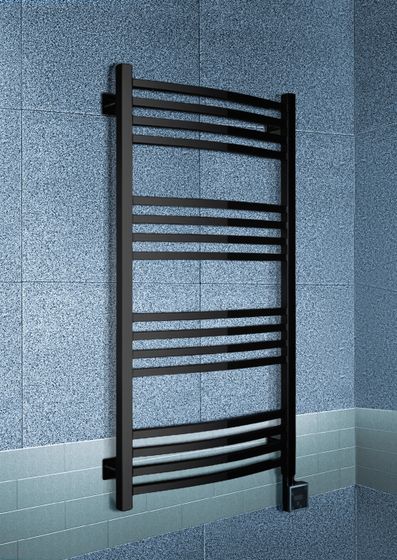 Arkus Black E - черный электрический полотенцесушитель с квадратным профилем