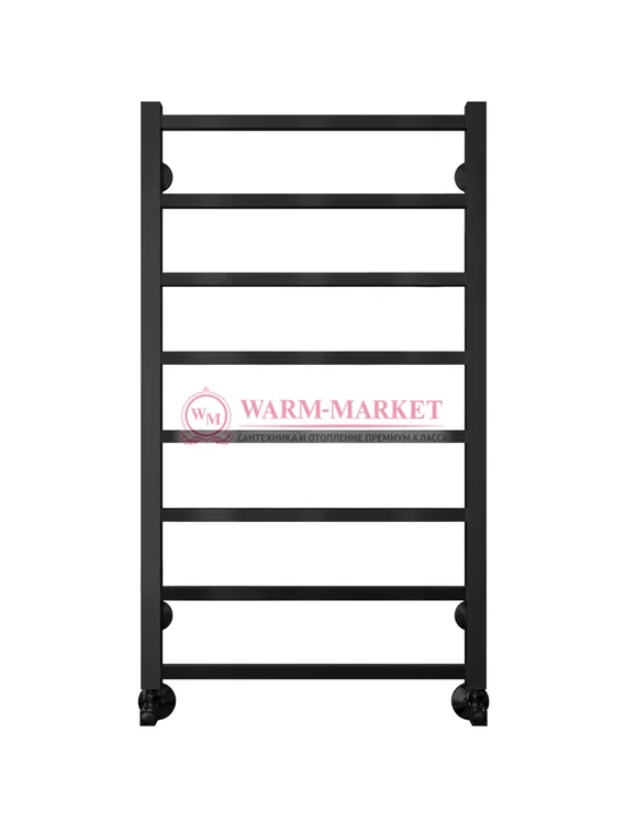 Контур П8-3 - водяной полотенцесушитель, нижнее подключение, черный