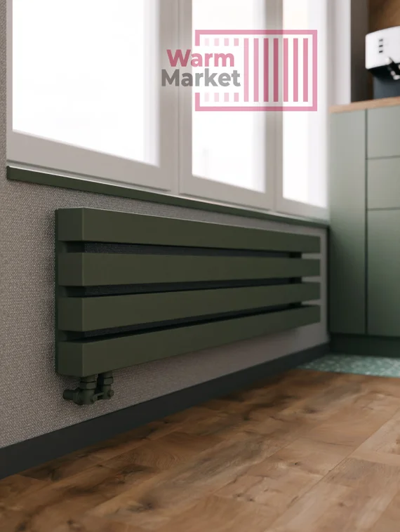 Axxinot Verde 60х60 Z - горизонтальный водяной радиатор шириной 2000 мм, 4 секции