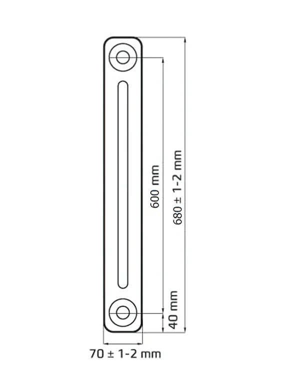 Loft 600/70 - чугунный дизайн радиатор