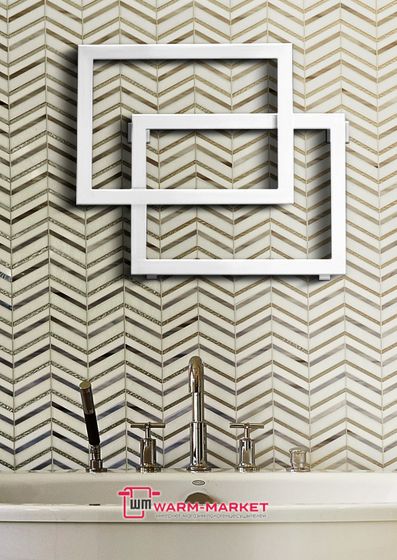 Quadro-10 дизайн-радиатор для ванной комнаты белый