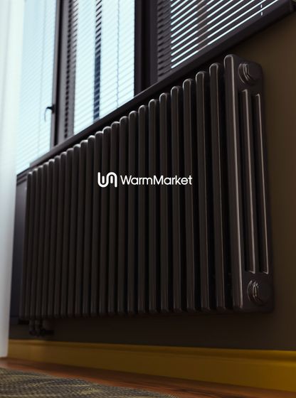 Bareng Softy 3060 - трехтрубный трубчатый радиатор высотой 600 мм, нижнее подключение с термостатикой