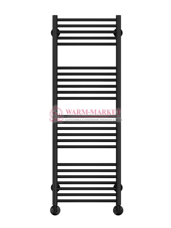 Аврора П22-2 - водяной полотенцесушитель, нижнее подключение, черный