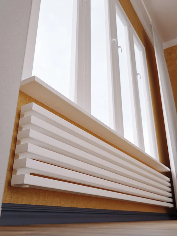 Bronto Plex Z - горизонтальный трубчатый радиатор шириной 2000 мм, нижнее разнесенное подключение