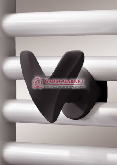 Крючок v-образный для полотенцесушителей и радиаторов черного цвета.