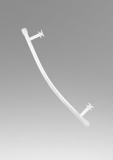 Полка изогнутая - для полотенцесушителя белая