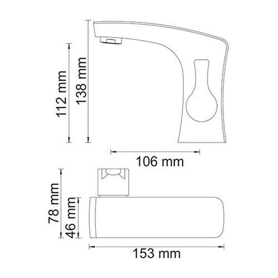 Смеситель для умывальника черный Berkel 4803-Bl