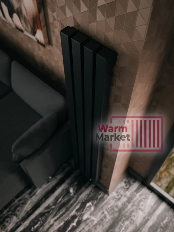 Axxinot Verde 60х60 V - вертикальный водяной радиатор высотой 2000 мм, 7 секций