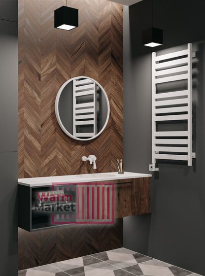 Axxinot V 50 E - электрический  дизайн полотенцесушитель с квадратным и прямоугольным профилем из нержавеющей стали