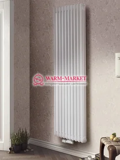 Вертикальный трубчатый радиатор Purmo Delta Lazerline 3180-10 секций, трехтрубный с нижним центральным подключением.