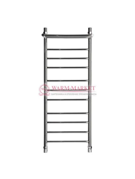 Galant 4 (прямой) - водяной полотенцесушитель с полкой из нержавеющей стали