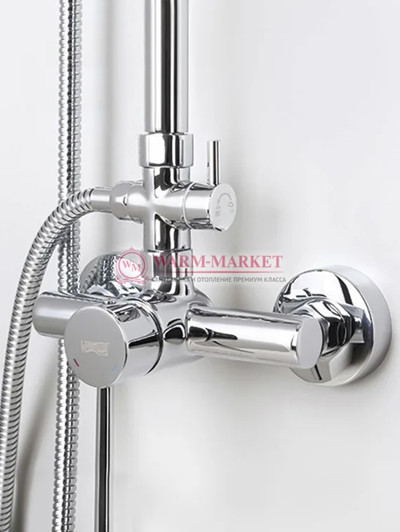 Душевой комплект со смесителем черный A12202-Bl