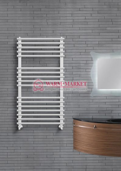 Kremona-дизайн полотенцесушитель электрический с перекладинами внахлест цвет белый