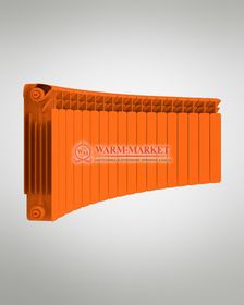 Rifar Base Flex Ral 350 - цветной биметаллический радиусный радиатор с боковым подключением