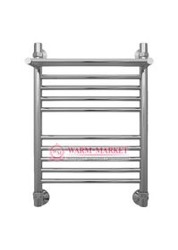 Mini P 600х400 - узкий полотенцесушитель с полкой из нержавеющей стали 400 мм. шириной