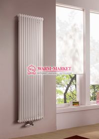 Вертикальный трубчатый радиатор Purmo Delta Lazerline 2180-12 секций, двухтрубный с нижним центральным подключением.