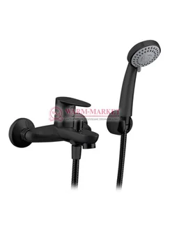 Смеситель для ванны черный Leine 3501-Bl