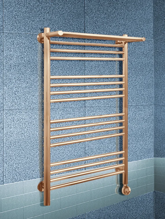 Bogema EP - электрический полотенцесушитель с греющей полкой бронзового цвета