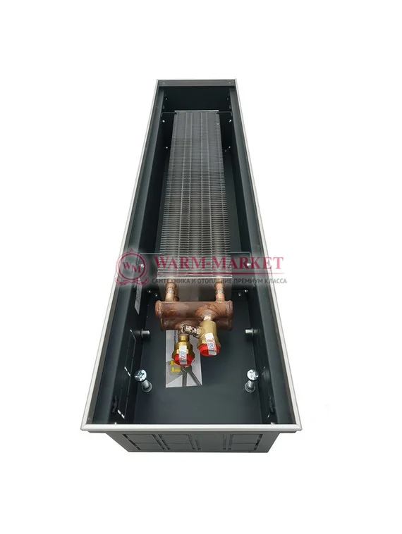 Внутрипольный конвектор Techno Usual KVZ, высота 105 мм., ширина 200 мм., без решетки