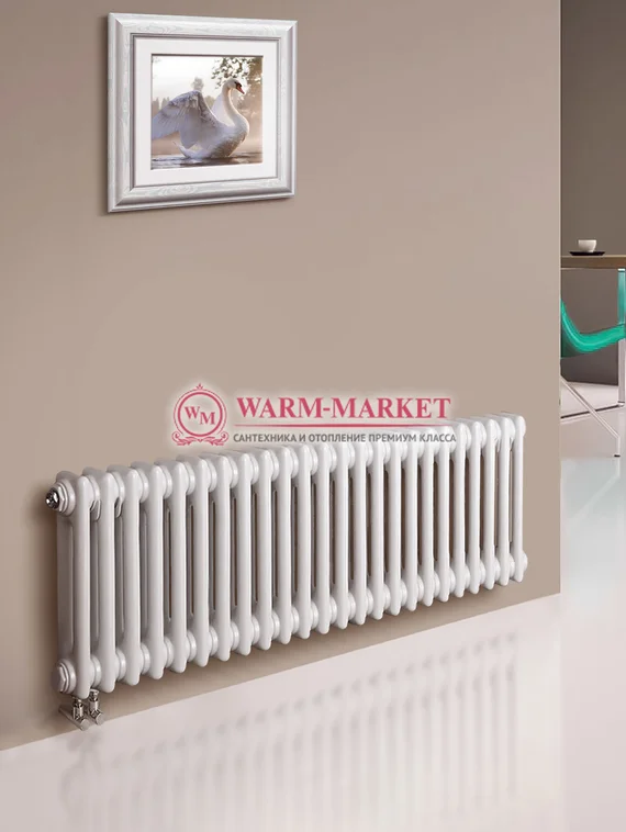 Трубчатый радиатор Dia Norm 2057-24 секции, двухтрубный с нижним правым/левым подключением.